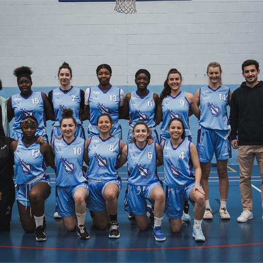 Coventry Flames Women's Basketball team photo