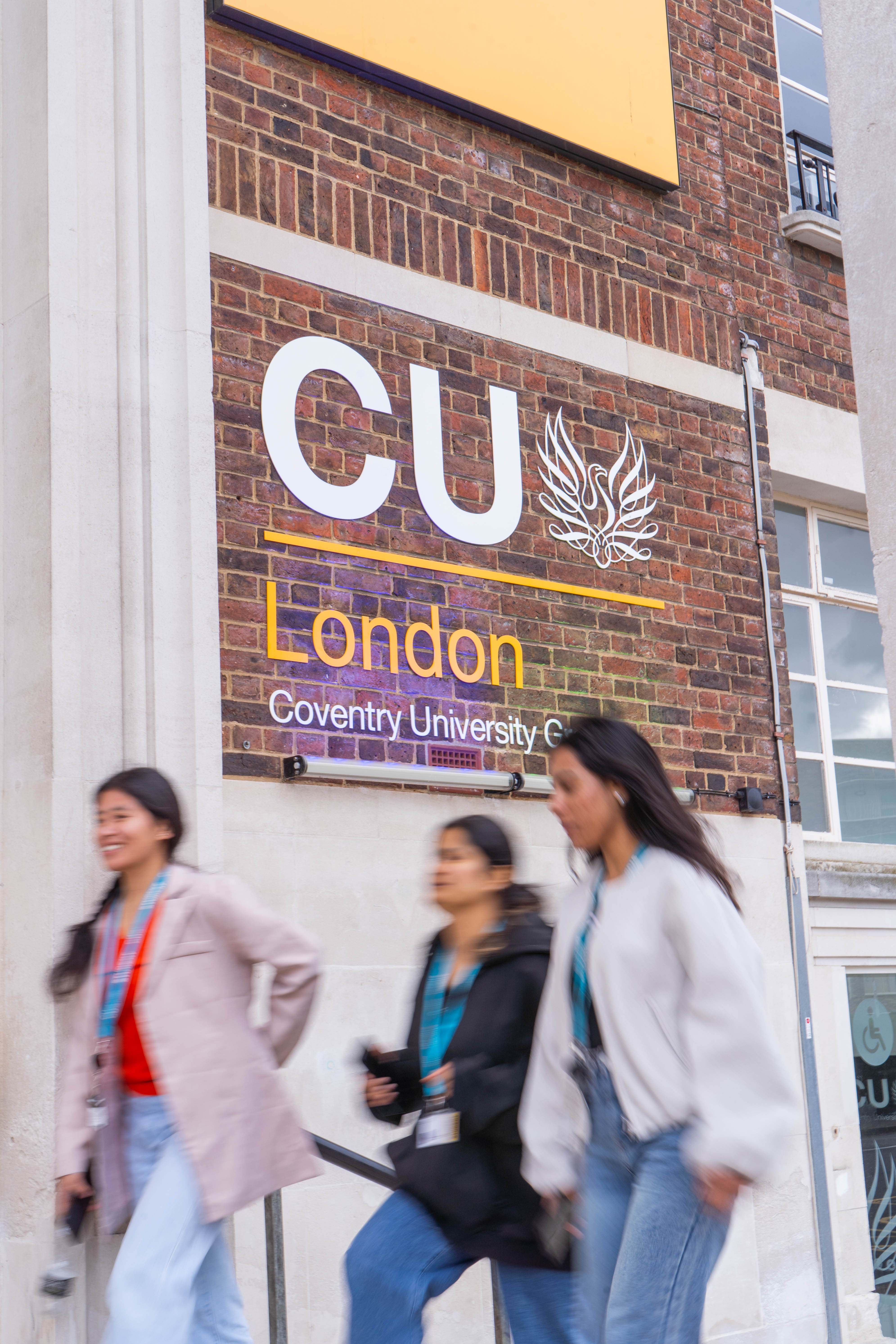 Outside CU London campus.