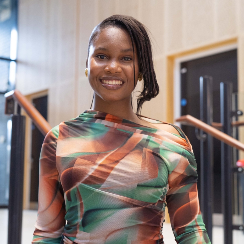 A headshot of your College of Engineering Environment and Sciences Officer, Victory Ebere