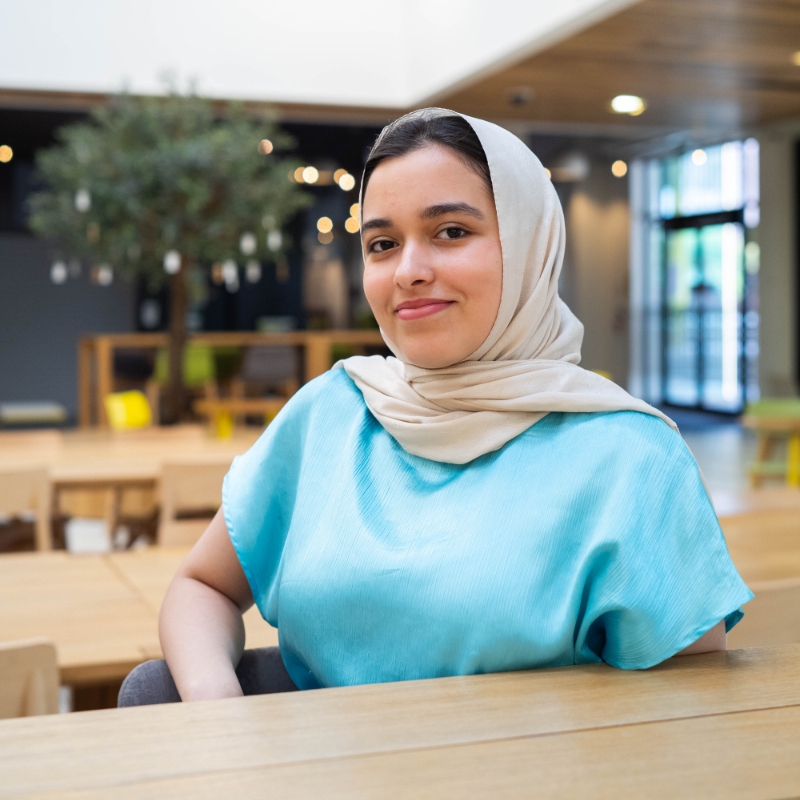 A headshot of your School of Health and Care Officer, Chorouk Alouane Goudez